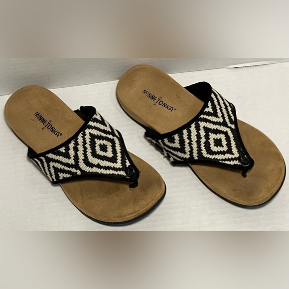 Minnetonka Mara Fresno Fabric Sandal Flip Flop Women’s US 7 *Excellent* - Picture 3 of 14